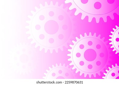 Abstract vector background with a set of gears in motion of different sizes. The concept of organization and joint work for success