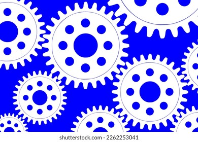 Abstract vector background with a set of gears in motion of different sizes. The concept of organization and joint work for success