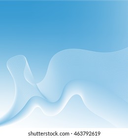 Abstract vector background in shades of blue. Blue smooth background, vector illustration