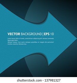 Abstract vector background in the shape of an arrow