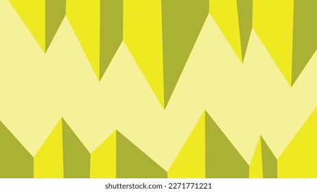 Abstract vector background. Sharp edges with sharp shading. Sharp waves above and below. Thorns, teeth. Vector background in yellow shades. Background, wallpaper, pattern, decor. Leaflet, newsletter