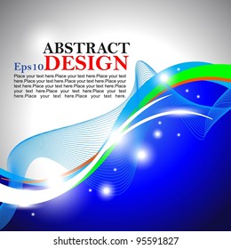 Abstract vector background with shine blue color.