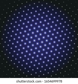 Abstract vector background with shining neon blue lights.