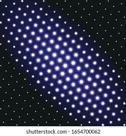 Abstract vector background with shining neon blue lights.