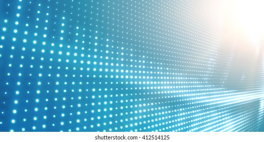 Abstract vector background with shining neon lights. Neon sign with abstract image in perspective. Glowing particles. Elegant modern background for business presentations. 