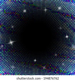 Abstract vector background with shiny dotted circles