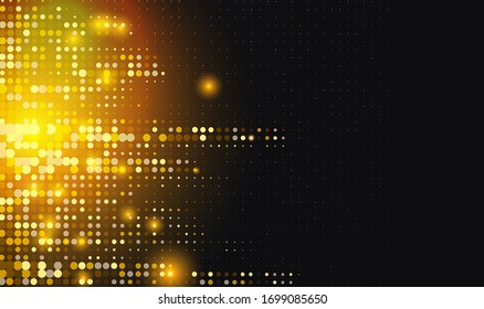  Abstract vector background with shiny golden halftone