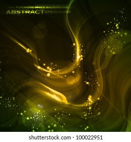 Abstract vector background, shiny space, futuristic wave illustration eps10