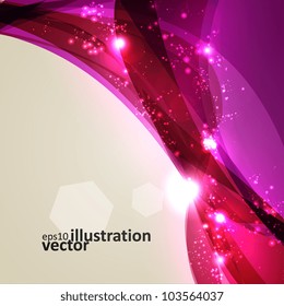 Abstract vector background, shiny space, futuristic wave illustration eps10
