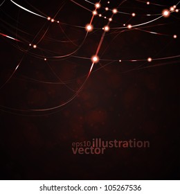 Abstract vector background, shiny space, futuristic wave illustration eps10