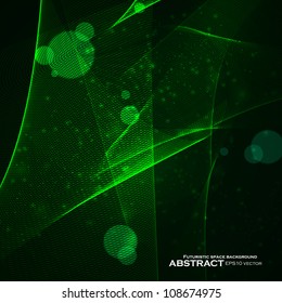 Abstract vector background, shiny space, futuristic wave illustration eps10