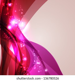 Abstract vector background, shiny space, futuristic wave illustration eps10