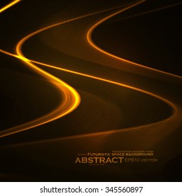 Abstract vector background, shiny space, futuristic wave illustration eps10