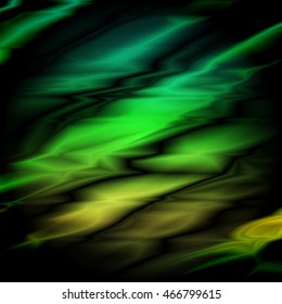Abstract vector background with silky glow, corrugated glass texture, green color glitch flutter, eps10