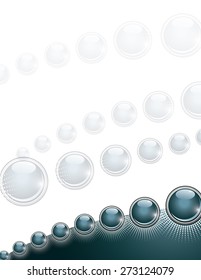 Abstract Vector Background with Silver Marbles.