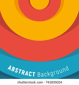 Abstract vector background. Simple circular mosaic in shiny colors. 