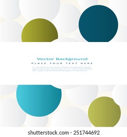Abstract vector background with simple color circles 