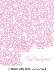 Abstract vector background with simple flower