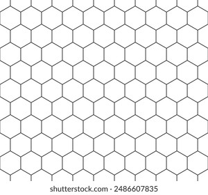 Fondo de Vector Abstractas. Cuadrícula hexagonal simple. Formas hexagonales. Ilustración vectorial de baldosas sin costuras.