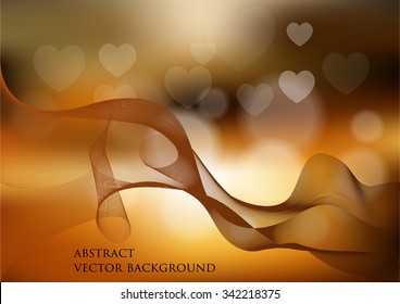 Abstract vector background with vector smoke, with bokeh effect