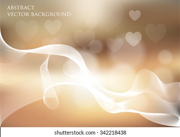 Abstract vector background with vector smoke, with bokeh effect