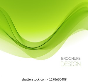 Abstract vector background with smooth color wave. Smoke wavy lines