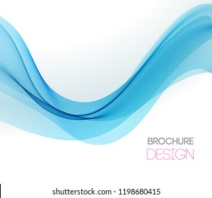 Abstract vector background with smooth color wave. Smoke wavy lines