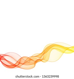 Abstract vector background with smooth color wave. Blue wavy lines