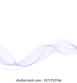Abstract vector background with smooth color wave. Smoke wavy lines