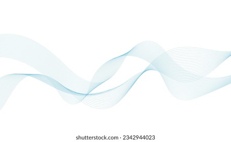 Abstract vector background with smooth color wave. Smoke wavy lines