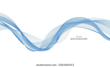 Abstract vector background with smooth color waves. Smoke wavy lines. Gray waves vector illustration. Design elements. Waves background.