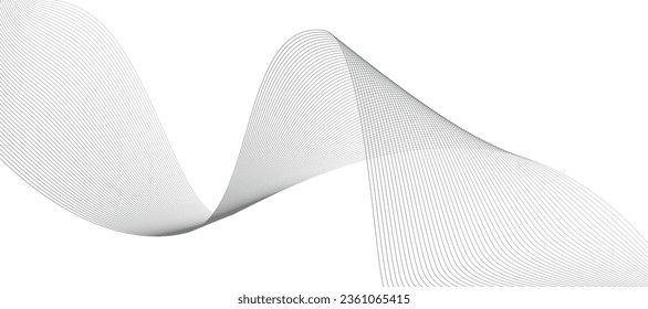 Abstract vector background with smooth color waves. Smoke wavy lines. Gray waves vector illustration. Design elements. Waves background.