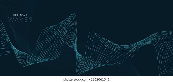 Abstract vector background with smooth color wave. Smoke wavy lines. Vector blue waves background