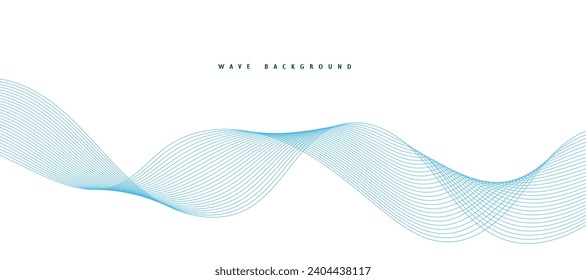 Abstract vector background with smooth color wave. Smoke wavy lines. Vector blue waves background