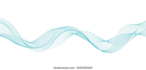 Fondo abstracto del vector con la onda de color lisa. Líneas onduladas humeantes