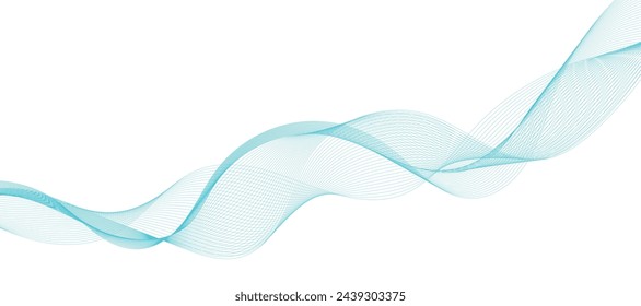 Abstract vector background with smooth color wave. Smoke wavy lines