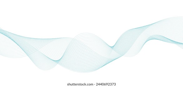 Fondo abstracto del vector con la onda de color lisa. Líneas onduladas humeantes. Vector de fondo de ondas azules
