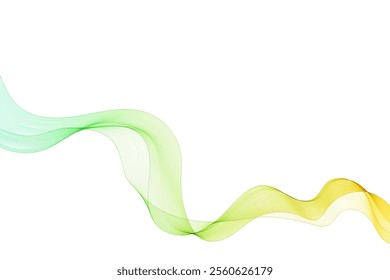 Abstract vector background with smooth color wave. Smoke wavy lines. eps 10