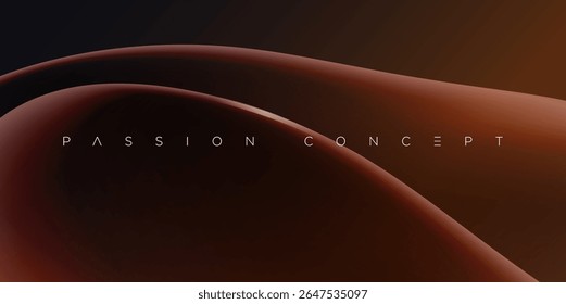 Abstract vector background with smooth glowing red shapes and soft gradients on dark canvas. Ideal for luxury branding, modern design, digital presentations, and elegant creative visual compositions.
