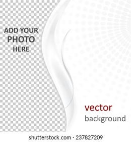 Abstract  vector background with smooth shiny  waves and halftone 