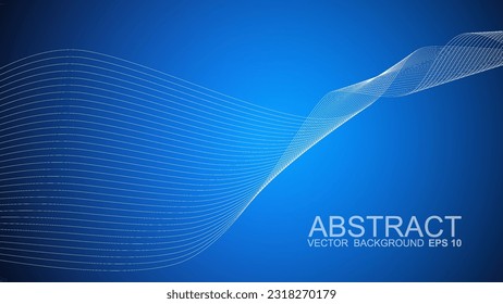 Abstract vector background with smooth wave lines. vector illustration eps 10