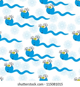 abstract vector background with snakes for Christmas use