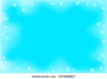 Abstract vector background. Snowfall effect vector frame for a text