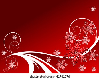 abstract vector background with snowflakes and copy space