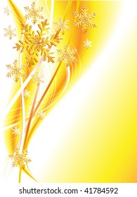 abstract vector background with snowflakes and copy space