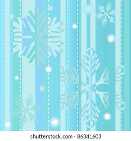 abstract vector background with snowflakes, seams and sparkle dots