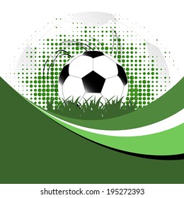 Abstract vector background with soccer ball/design
