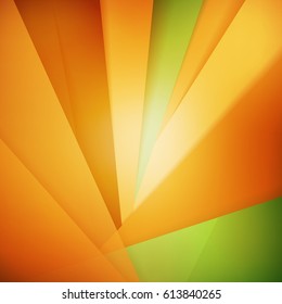 Abstract vector background. Soft blurred green and orange background for wallpaper, flyer, poster, banner templates