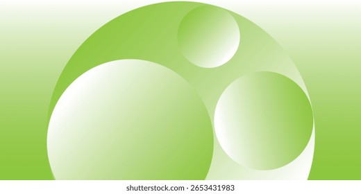 Abstract vector background with soft green gradient circles and smooth transitions, ideal for eco, wellness, organic, and nature-related creative designs