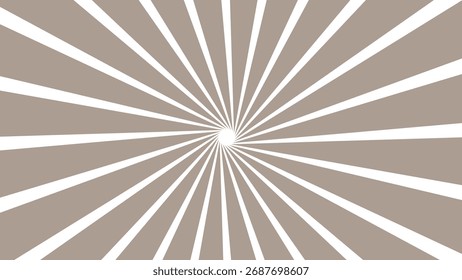 Vetor de fundo abstrato com luz suave taupe, bege-cinza e branco raios radiais starburst. Perfeito para design gráfico limpo, neutro e minimalista, marca corporativa e cenários modernos.